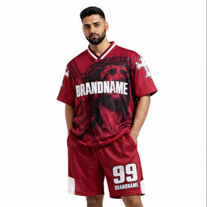 Wholesale Customizable American <b>Football</b> Jerseys High Quality Short Sleeve Sportswear with Custom Logo and Colors - Product Image 1