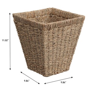 Rustic Bohemian Handwoven Seagrass Handmade Storage <b>Basket</b> Wholesale eco-friendly Made in Vietnam - Product Image 5