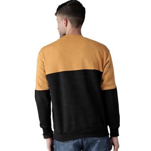 Nouveauté Sweat-shirt en molleton bicolore pour homme Impression en relief Col rond Poignets élastiques Pull d'hiver Streetwear Hoodie - Product Image 4