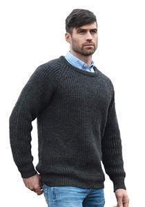 Classic Coarse Wool Full Sleeve <b>Cardigan</b> for <b>Men</b> Warm Knitted Crew Neck Ribbed Hem Custom Colors Everyday Casual Winter Style - Product Image 3