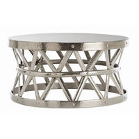 Table basse combinée extensible moderne en aluminium argenté avec plateau en marbre et structure métallique durable pour la maison, le salon ou la décoration de villa