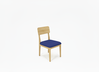 Ensemble de table basse ronde moderne avec 4 chaises en frêne massif et placage MDF, décoratif, durable et léger