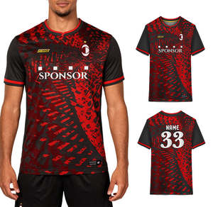 Maillot de football unisexe sur mesure grande taille 2025/2026 100% polyester imprimé par transfert thermique protection UV respirant séchage rapide - Product Image 1