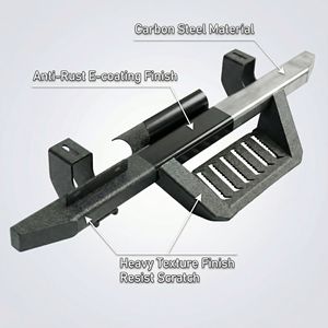 Pedane Laterali in Acciaio e Barre Nerf per Jeep Wrangler JK 4 Porte 2007-2017, Compatibili con Piastre di Protezione Off-Road - Product Image 3