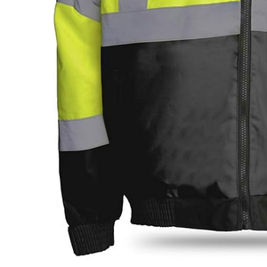 Veste de sécurité réfléchissante de haute qualité, fluorescente, haute visibilité, à bas prix, pour le travail, avec capuche, coupe-vent - Product Image 2