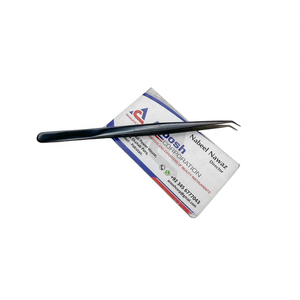 แหนบสำหรับต่อขนตาสีดำแบบมืออาชีพแหนบ45องศาทำจากสแตนเลสออกแบบโลโก้ได้ตามต้องการ - Product Image 4