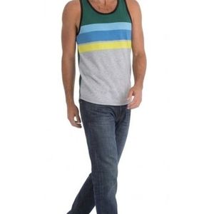 Multi Color <b>Striped</b> Men Gym <b>Vest</b> Breathable Sleeveless Shirt Quick Dry Performance Athlete Workout Training Tank <b>Top</b> - Product Image 5