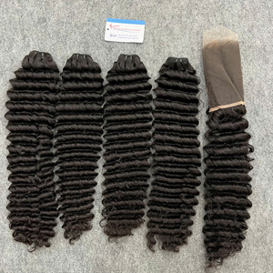 Cabello virgen vietnamita de onda profunda, doble densidad, color natural, en trama, de proveedor de cabello virgen. - Product Image 3