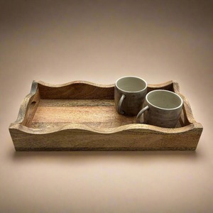 Handmade Natural Wooden Serving <b>Tray</b> Rectangle Wabi Sabi Design Unfinished Wood Tableware <b>Storage</b> <b>Tray</b> for Kitchen Home Office - Product Image 1