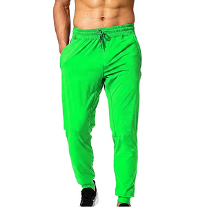 Pantalon décontracté pour homme, léger, taille haute élastique, poches latérales, tissu tricoté respirant - Product Image 4
