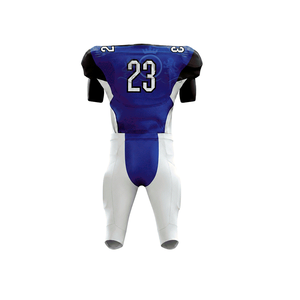 Ensemble d'uniformes de football américain pour hommes, maillot imprimé par transfert thermique numéro 23, ajusté, manches courtes, maille respirante à l'avant, taille plus - Product Image 6