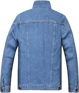 Veste en jean pour homme, 100% coton, personnalisable avec logo, respirante, écologique, séchage rapide, pour usage extérieur, vente en gros - Product Image 2
