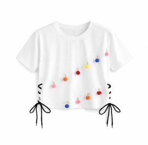 OEM Custom Biowash Soft Combed 100% Cotton Jersey Unisex Casual O-Neck 180g Breathable T-Shirt with Hole Appliques Made in India - Product Image 5