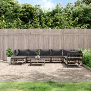 Ensemble de salon de jardin anthracite - Product Image 1