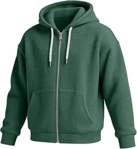 Autumn Winter Regular Fit Hooded Casual 100% Cotton Jersey Pocket <b>Waterproof</b> Sweatshirt - Product Image 4