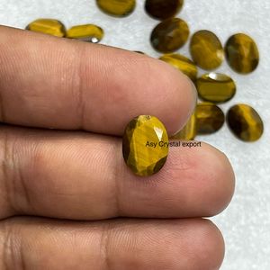 Piedra Preciosa de Ojo de Tigre Natural Tallada en Forma Ovalada para Joyería, Cristal Curativo, Decoración del Hogar, Regalo, Precio al por Mayor - Product Image 4