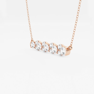 Collar con Colgante de Diamante Cultivado en Laboratorio, 1 1/2 CTW, Redondo, Joyería de Moda para Mujer, Cadena Ajustable Brillante - Product Image 1