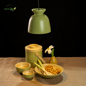 Abat-jour en bambou tissé, abat-jour en bambou de luxe, abat-jour suspendu en bambou naturel fait à la main pour l'éclairage intérieur des hôtels et des maisons - Product Image 1