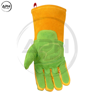Guantes de Soldadura Resistentes al Calor, Color Amarillo con Verde, Precio al por Mayor, Ideales para Soldadura TIG y MIG, Protección para Manos, Gran Venta 2026 - Product Image 2