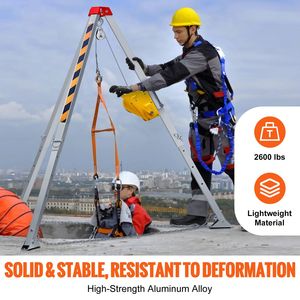 Kit Treppiede per Spazi Confinati con Verricello da 2600 Libbre, 8 Gambe, Cavo da 98 Piedi, Treppiede di Salvataggio con 33 Funzioni di Protezione Anticaduta - Product Image 6