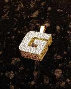 Colgantes de moissanita personalizados con incrustaciones de circonitas para hombres y mujeres, estilo hip hop, 26 letras inglesas, colgante con nombre personalizado, colgantes de plata 925 - Product Image 6