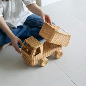 Camión Monstruo de Juguete de Ratán Ecológico al por Mayor para Niños, Juguetes Hechos a Mano para Niños - Product Image 6