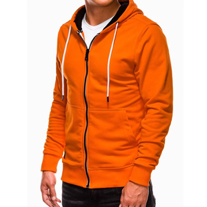 Ensemble de vêtements à capuche pour homme, coupe classique, avec ceinture large côtelée, fermeture éclair intégrale, en polaire épaisse double couche - Product Image 3