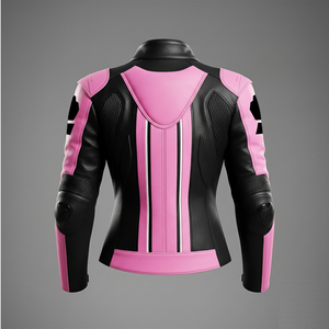 Vestes de moto en cuir véritable sur mesure pour femmes, design personnalisé, veste de motard pour adultes - Product Image 2