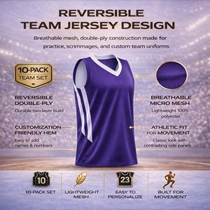 Custom Team Basketball Jerseys Sleeveless <b>V</b>-neck Polyester/Cotton Digital Print Manufacturer Wholesale Basketball Uniform Sets - Product Image 6