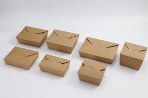 Caja de Embalaje de Papel Kraft Ecológica Biodegradable de Alta Gama, Contenedor de Alimentos, Envase para Almuerzo, Personalizable, con Laminado Mate y Grabado - Product Image 5