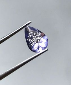 Iolite naturelle brillante et éclatante, pierre de soleil, taille poire. - Product Image 2