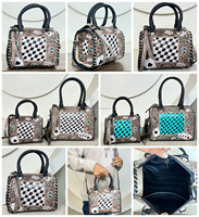Collection de sacs Speedy Grand Moyen Petit Sac à main en cuir de vache travaillé à la main avec un design d'as de pique Sac de voyage miniature de luxe pour femmes