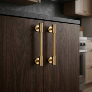 Poignée de porte en laiton brossé fantaisie, finition or non laqué, quincaillerie de cuisine durable, pour commode, armoire, maison, bureau - Product Image 3