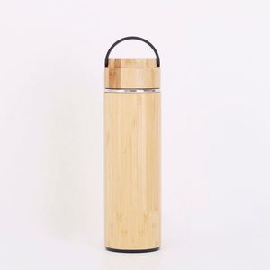 Termo de Bambú 100% Natural, Ecológico, de Acero Inoxidable, Doble Pared, Aislado al Vacío, Antiderrames, Libre de BPA, Mantiene la Temperatura de 12 a 24 Horas - Product Image 4