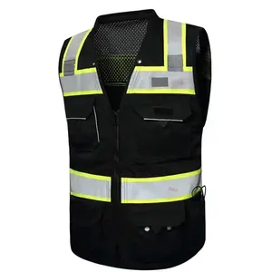 Chaleco de Seguridad Reflectante de Alta Visibilidad con Mangas Cortas, Chalecos Reflectantes de Trabajo, OEM/ODM - Product Image 1