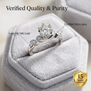 Bague semi-montée vintage en or blanc 18 carats, sertie de six griffes, avec accent géométrique en panier et bordure milgrain, pour monture de bague de mariée, vente en gros pour femmes - Product Image 2