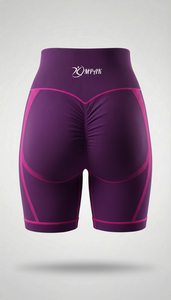 กางเกงขาสั้นออกกำลังกายเอวสูงสำหรับผู้หญิง ยกกระชับสะโพก ระบายอากาศได้ดี เหมาะสำหรับโยคะ ฟิตเนส เล่นกีฬา และสวมใส่ลำลอง - Product Image 5