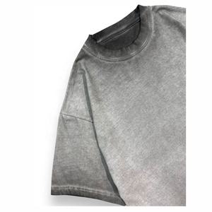 Premium 220 Grammes 100% Coton Oversize Sun Faded T-Shirt Vintage-Inspired Solid Acid Wash avec Logo Personnalisé pour Hommes - Product Image 2