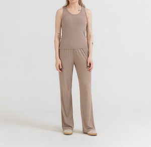 Tops de Tirantes para Mujer al por Mayor de Verano, Top sin Mangas Acanalado Color Taupe para Mujer, Estilo Relajado, Casual, Cómodo, Ropa Urbana - Product Image 3