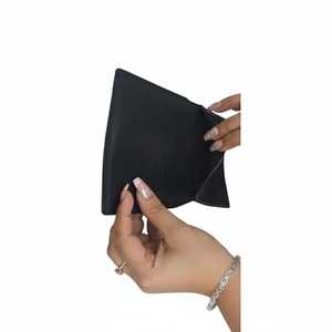 WRIZA Fashion Genuine Leather Open <b>Passport</b> Holder for Men & Women | RFID Blocking Travel <b>Wallet</b> 3 Card Slots Cash Compartment - Product Image 2