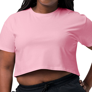 T-shirt court rose pour femme, manches courtes, col rond, couleur unie, jersey décontracté, 100% coton, respirant, à porter au printemps et en été - Product Image 4
