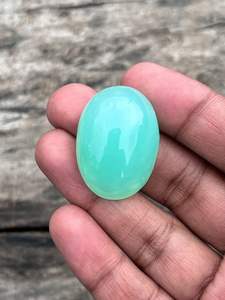 Crisoprasa Natural de Alta Calidad, Gema Suelta en Cabujón, Corte Ovalado, Pulida, para Joyería - Product Image 2