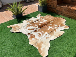 Nouvelle tendance tapis en cuir de fourrure de vachette tapis Offre Spéciale pour salon grande surface traditionnel 100% fourrure de vachette à la main - Product Image 3