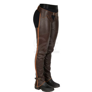 Protection Stylish Ranch Wear For Riders Breathable Flexible Design Wholesale Supplier High Quality Full Leather <b>Chaps</b> - Product Image 2