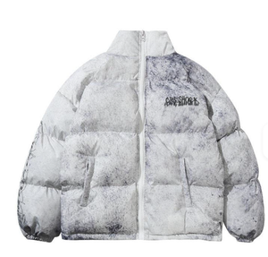 AQTQ Custom Winter Waterproof Oversized Casual <b>Faux</b> <b>Leather</b> Puffer Bomber <b>Jacket</b> <b>for</b> <b>Men</b> - Product Image 3