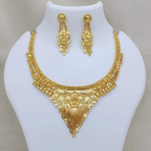 JewelEMarket Gold Forming Necklace Temple Pota Design Gold Plated Traditional Layered Bridal Festive Jewelry Ethnic Women Wears - Product Image 2