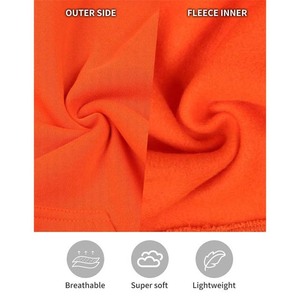 Conjunto deportivo de sudadera con capucha y pantalones jogger color naranja para hombre con bolsillo con cremallera - Product Image 6