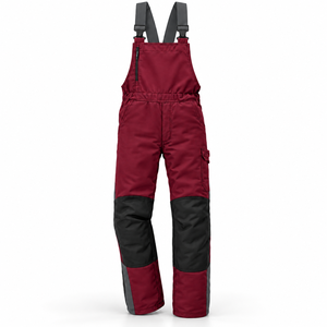 Combinaison de travail OEM unisexe bicolore, vêtements de travail utilitaires en coton imperméable avec genouillères renforcées et poches cargo pour la construction - Product Image 1