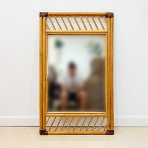 Competitive price cane rattan <b>mirror</b> simple design <b>square</b>-framed wall mounted dressing <b>mirrors</b> - Product Image 1