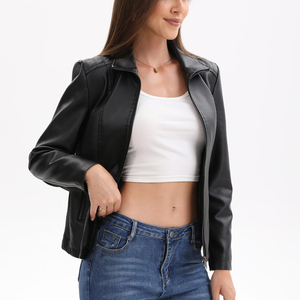 New Design Top Quality <b>Light</b> <b>Weight</b> Fashion Leather <b>Jacket</b> for WomenHigh Quality Material LightWeight Durable Fashion Apparel - Product Image 3